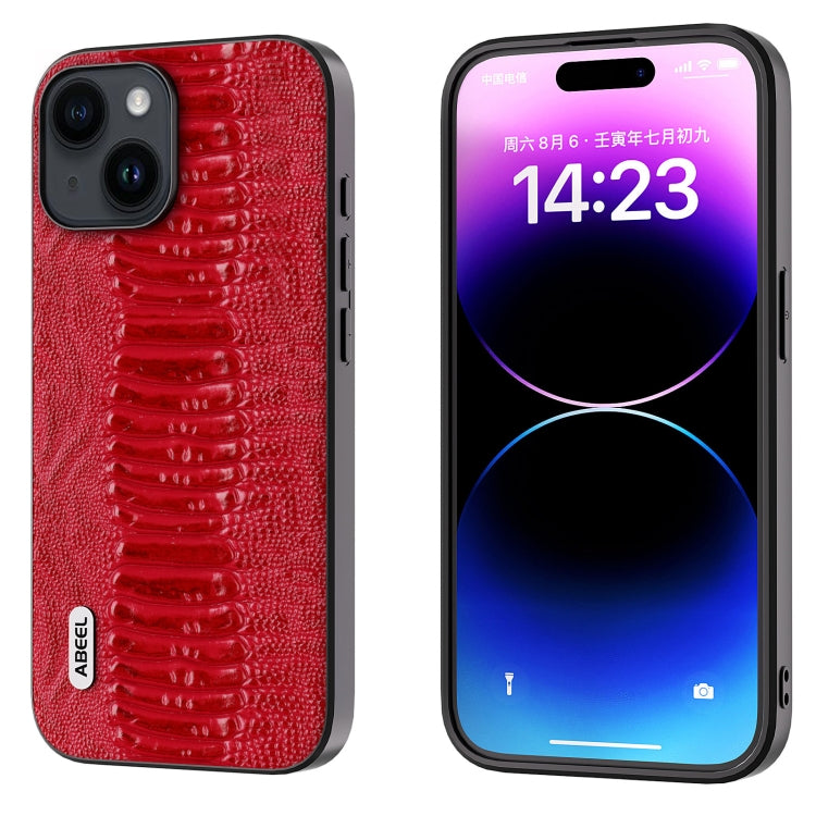 ABEEL Genuine Leather Weilai Series Phone Case, For iPhone 15 Plus, For iPhone 15, For iPhone 14 Plus, For iPhone 14, For iPhone 14 Pro, For iPhone 14 Pro Max