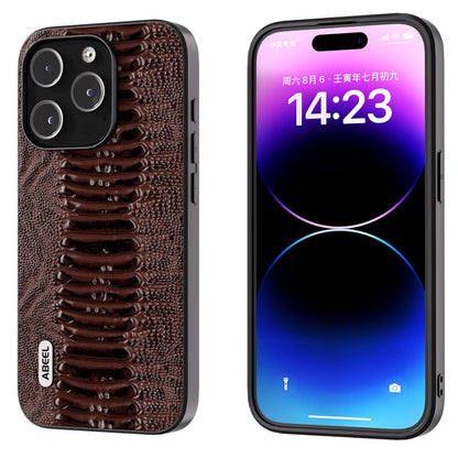 ABEEL Genuine Leather Weilai Series Phone Case, For iPhone 16 Pro Max, For iPhone 16 Pro, For iPhone 16 Plus, For iPhone 16, For iPhone 15 Pro Max, For iPhone 15 Pro, For iPhone 15 Plus, For iPhone 15, For iPhone 14 Plus, For iPhone 14, For iPhone 14 P...