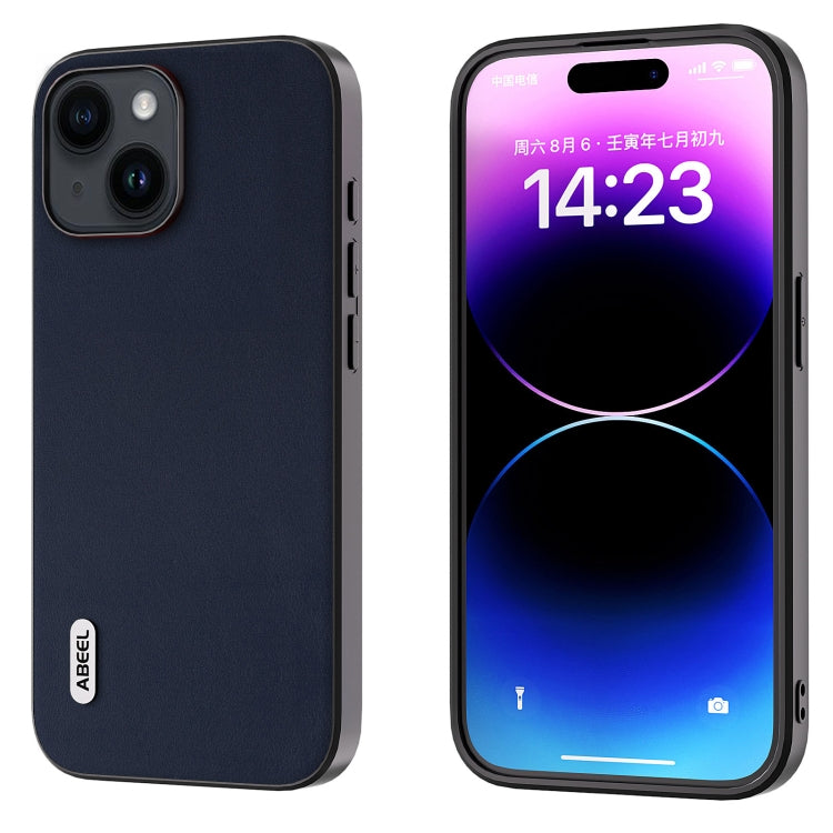 ABEEL Genuine Leather Xiaoya Series Phone Case, For iPhone 15 Plus, For iPhone 15, For iPhone 14 Plus, For iPhone 14, For iPhone 14 Pro, For iPhone 14 Pro Max