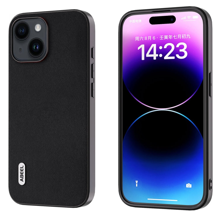 ABEEL Genuine Leather Xiaoya Series Phone Case, For iPhone 15 Plus, For iPhone 15, For iPhone 14 Plus, For iPhone 14, For iPhone 14 Pro, For iPhone 14 Pro Max