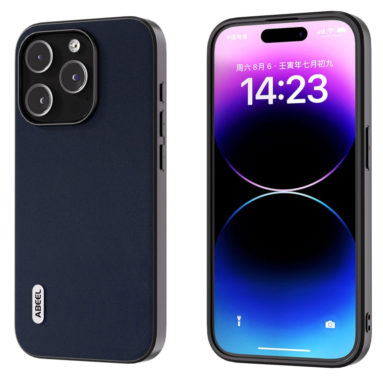ABEEL Genuine Leather Xiaoya Series Phone Case, For iPhone 15 Plus, For iPhone 15, For iPhone 14 Plus, For iPhone 14, For iPhone 14 Pro, For iPhone 14 Pro Max