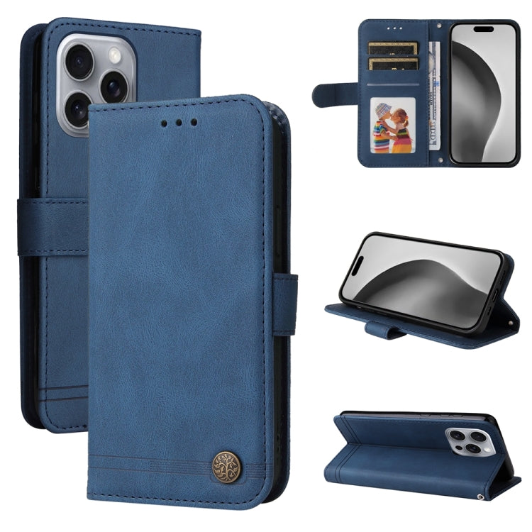 Skin Feel Life Tree Leather Phone Case, For iPhone 16 Pro Max, For iPhone 16 Pro, For iPhone 16 Plus, For iPhone 16