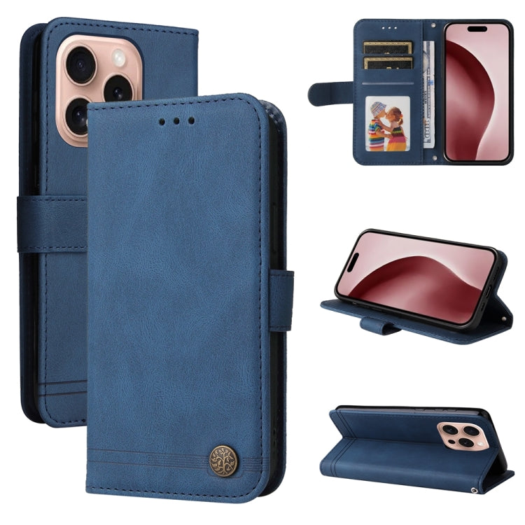 Skin Feel Life Tree Leather Phone Case, For iPhone 16 Pro Max, For iPhone 16 Pro, For iPhone 16 Plus, For iPhone 16