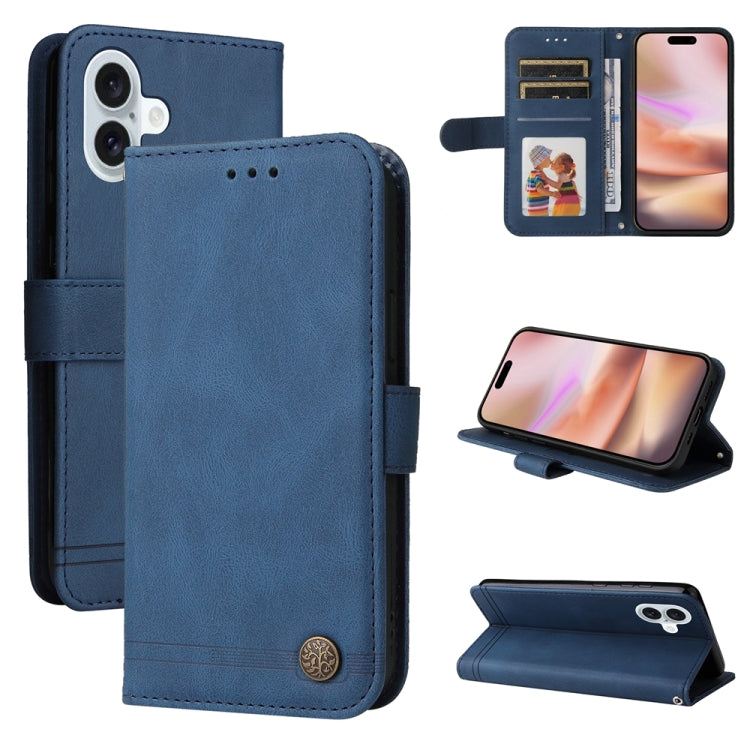 Skin Feel Life Tree Leather Phone Case, For iPhone 16 Pro Max, For iPhone 16 Pro, For iPhone 16 Plus, For iPhone 16