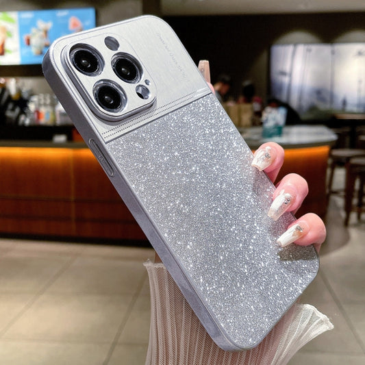 جراب هاتف مقاوم للصدمات بمسحوق لامع معدني، لهاتف iPhone 12 Pro، وiPhone 11 Pro Max، وiPhone 11