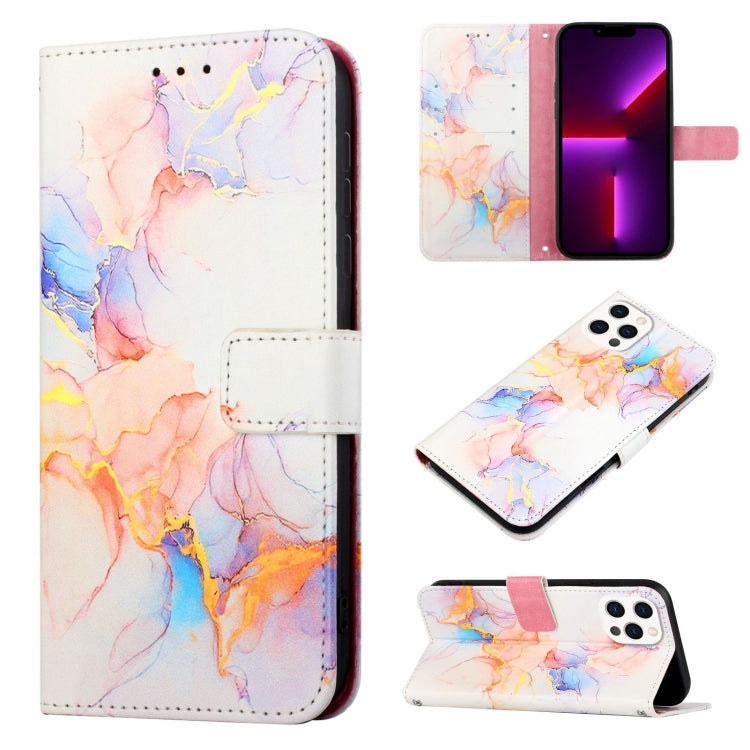 PT003 Marble Pattern Flip Leather Phone Case, For iPhone 16e, For iPhone 15 Pro Max, For iPhone 15 Pro, For iPhone 15 Plus