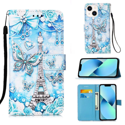 Colored Drawing Pattern Plain Weave Leather Phone Case