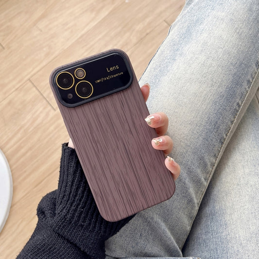 جراب هاتف من مادة TPU بنقشة الخشب مع غشاء عدسة، لهاتف iPhone 14 Plus، وiPhone 14، وiPhone 14 Pro، وiPhone 14 Pro Max، وiPhone SE 2022 / 2020 / 8 / 7، وiPhone 13 Pro Max، وiPhone 13 Pro، وiPhone 13، وiPhone 12، وiPhone 12 Pro Max