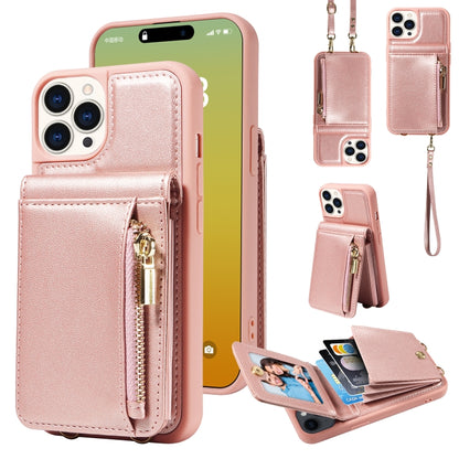Crossbody Lanyard Zipper Wallet Leather Phone Case, For iPhone 15 Pro Max, For iPhone 15 Pro, For iPhone 15 Plus, For iPhone 15