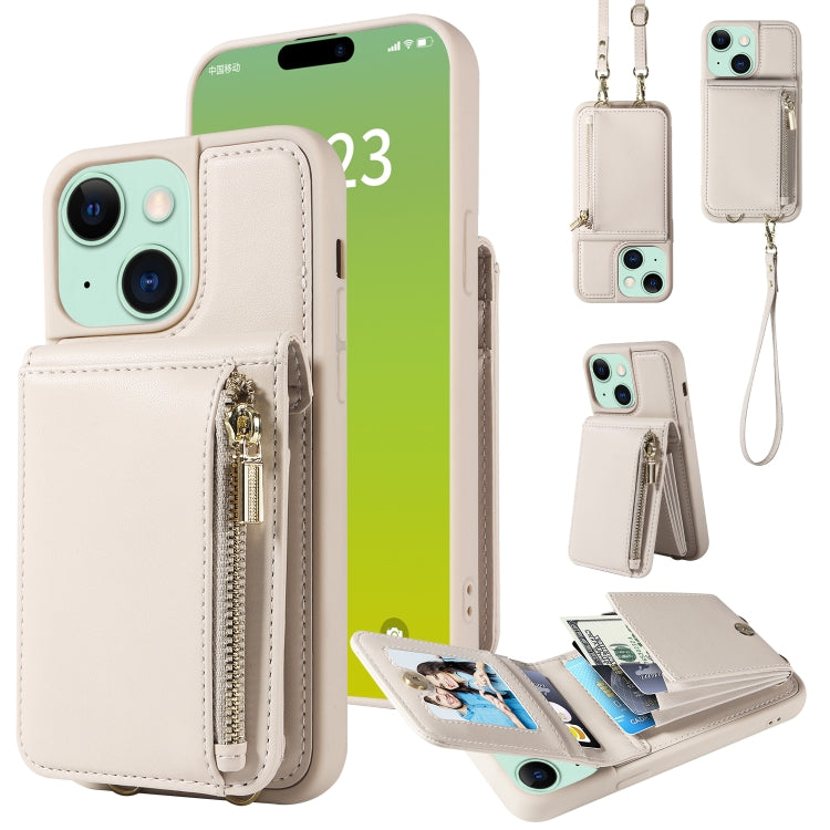 Crossbody Lanyard Zipper Wallet Leather Phone Case, For iPhone 15 Pro Max, For iPhone 15 Pro, For iPhone 15 Plus, For iPhone 15