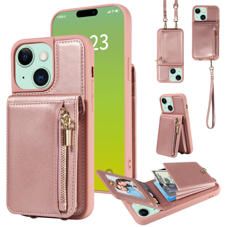 Crossbody Lanyard Zipper Wallet Leather Phone Case, For iPhone 15 Pro Max, For iPhone 15 Pro, For iPhone 15 Plus, For iPhone 15