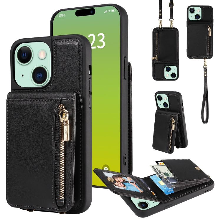 Crossbody Lanyard Zipper Wallet Leather Phone Case, For iPhone 15 Pro Max, For iPhone 15 Pro, For iPhone 15 Plus, For iPhone 15