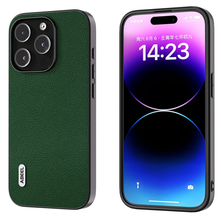 ABEEL Black Edge Genuine Leather Mino Phone Case, For iPhone 16 Pro Max, For iPhone 16 Pro, For iPhone 16 Plus, For iPhone 16, For iPhone 15 Pro Max, For iPhone 15 Pro