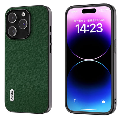 ABEEL Black Edge Genuine Leather Mino Phone Case, For iPhone 16 Pro Max, For iPhone 16 Pro, For iPhone 16 Plus, For iPhone 16, For iPhone 15 Pro Max, For iPhone 15 Pro