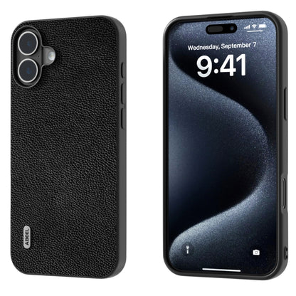 ABEEL Black Edge Genuine Leather Mino Phone Case, For iPhone 16 Pro Max, For iPhone 16 Pro, For iPhone 16 Plus, For iPhone 16, For iPhone 15 Pro Max, For iPhone 15 Pro