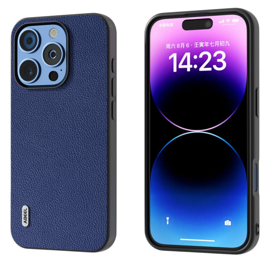 ABEEL Black Edge Genuine Leather Mino Phone Case, For iPhone 16 Pro Max, For iPhone 16 Pro, For iPhone 16 Plus, For iPhone 16, For iPhone 15 Pro Max, For iPhone 15 Pro
