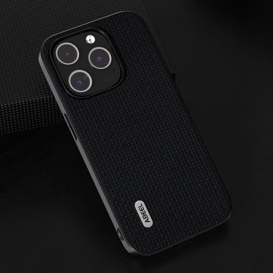ABEEL Genuine Leather Luxury Black Edge Phone Case, For iPhone 15 Pro Max, For iPhone 15 Pro, For iPhone 15 Plus, For iPhone 15, For iPhone 14 Plus, For iPhone 14, For iPhone 14 Pro, For iPhone 14 Pro Max