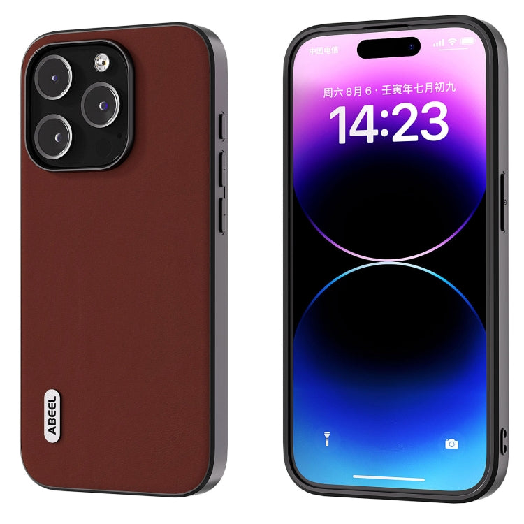 ABEEL Genuine Leather Silky Soft Black Edge Phone Case, For iPhone 15 Pro Max, For iPhone 15 Pro, For iPhone 15 Plus, For iPhone 15, For iPhone 14 Plus, For iPhone 14, For iPhone 14 Pro, For iPhone 14 Pro Max
