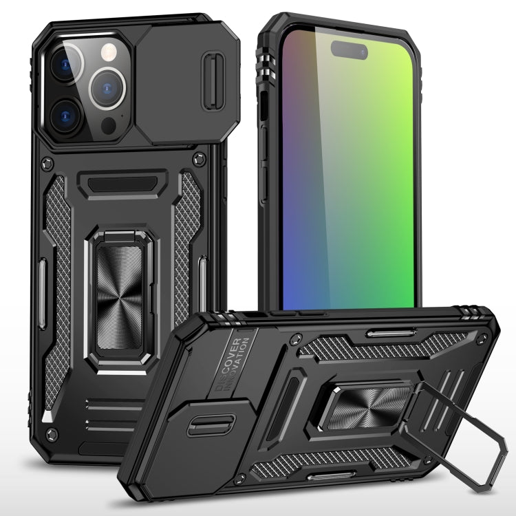Armor PC + TPU Camera Shield Phone Case, For iPhone 17 Pro Max, For iPhone 17 Pro, For iPhone 16e, For iPhone 16 Pro Max, For iPhone 16 Pro, For iPhone 16 Plus