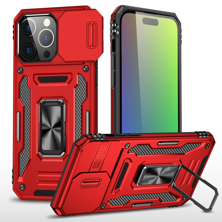 Armor PC + TPU Camera Shield Phone Case, For iPhone 17 Pro Max, For iPhone 17 Pro, For iPhone 16e, For iPhone 16 Pro Max, For iPhone 16 Pro, For iPhone 16 Plus