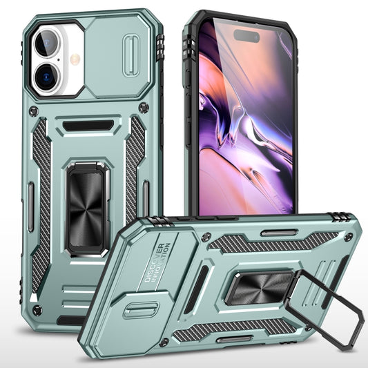 Armor PC + TPU Camera Shield Phone Case, For iPhone 16, For iPhone 15 Pro Max, For iPhone 15 Pro, For iPhone 15 Plus, For iPhone 15