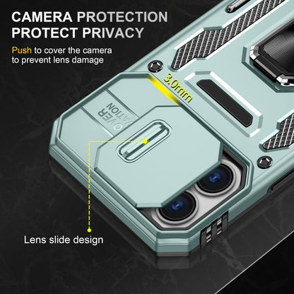 Armor PC + TPU Camera Shield Phone Case, For iPhone 16, For iPhone 15 Pro Max, For iPhone 15 Pro, For iPhone 15 Plus, For iPhone 15