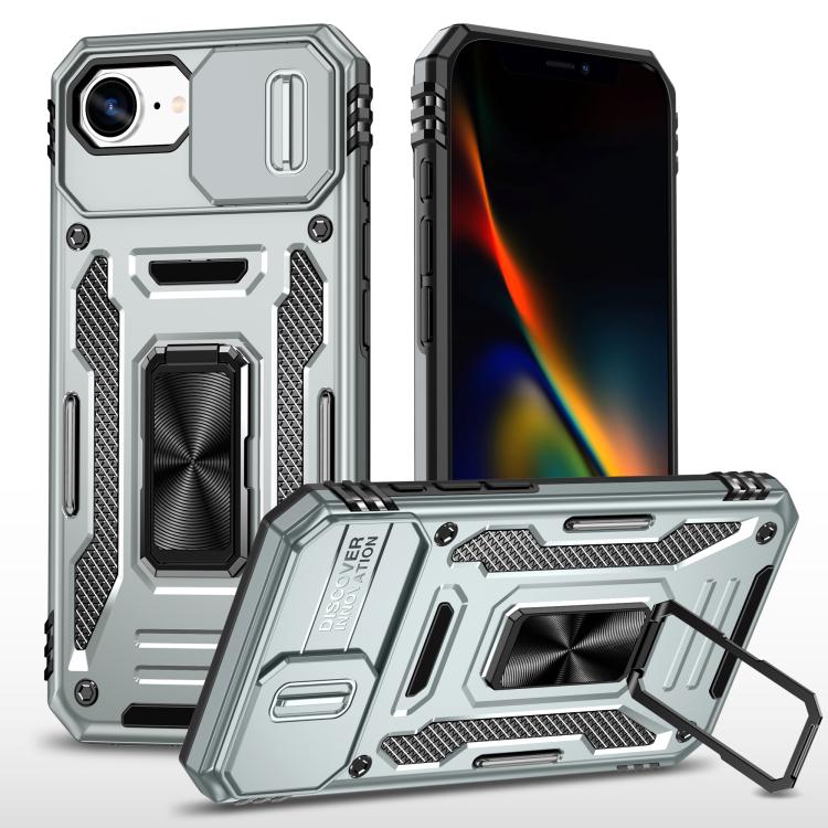 Armor PC + TPU Camera Shield Phone Case, For iPhone 17 Pro Max, For iPhone 17 Pro, For iPhone 16e, For iPhone 16 Pro Max, For iPhone 16 Pro, For iPhone 16 Plus