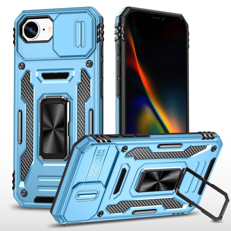 Armor PC + TPU Camera Shield Phone Case, For iPhone 17 Pro Max, For iPhone 17 Pro, For iPhone 16e, For iPhone 16 Pro Max, For iPhone 16 Pro, For iPhone 16 Plus
