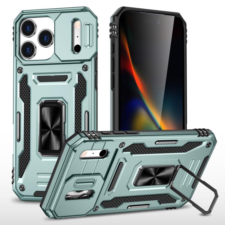 Armor PC + TPU Camera Shield Phone Case, For iPhone 17 Pro Max, For iPhone 17 Pro, For iPhone 16e, For iPhone 16 Pro Max, For iPhone 16 Pro, For iPhone 16 Plus