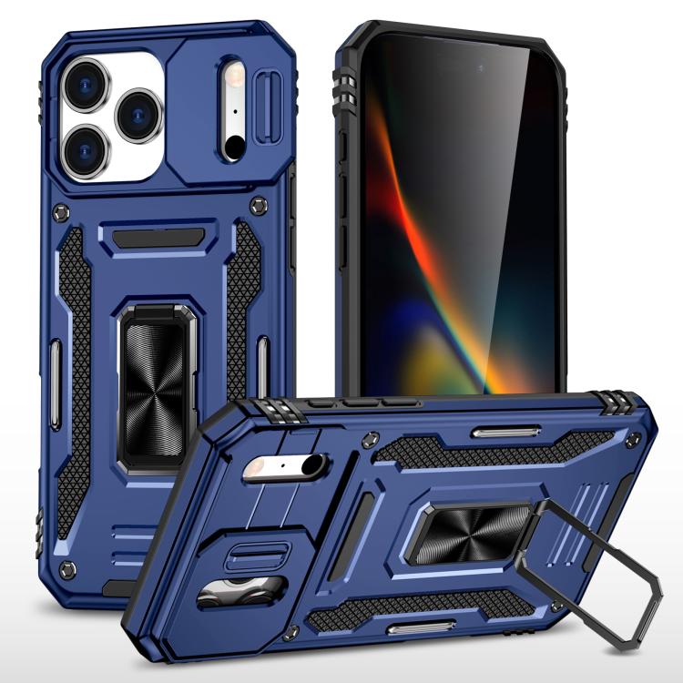 Armor PC + TPU Camera Shield Phone Case, For iPhone 17 Pro Max, For iPhone 17 Pro, For iPhone 16e, For iPhone 16 Pro Max, For iPhone 16 Pro, For iPhone 16 Plus