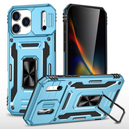 Armor PC + TPU Camera Shield Phone Case, For iPhone 17 Pro Max, For iPhone 17 Pro, For iPhone 16e, For iPhone 16 Pro Max, For iPhone 16 Pro, For iPhone 16 Plus