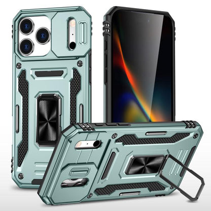 Armor PC + TPU Camera Shield Phone Case, For iPhone 17 Pro Max, For iPhone 17 Pro, For iPhone 16e, For iPhone 16 Pro Max, For iPhone 16 Pro, For iPhone 16 Plus