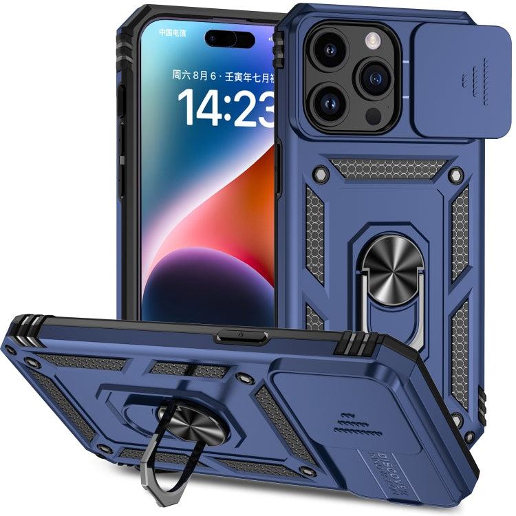 جراب هاتف مزود بحامل كاميرا منزلق، مناسب لأجهزة iPhone 15 Pro Max وiPhone 15 Pro وiPhone 15 Plus وiPhone 15