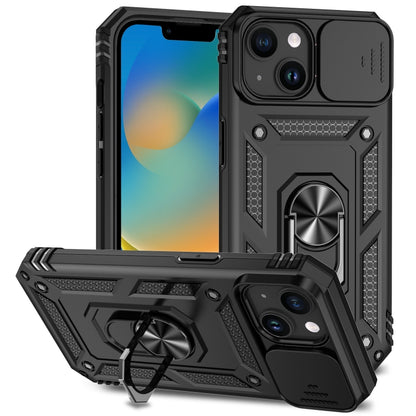 جراب هاتف مزود بحامل كاميرا منزلق، مناسب لأجهزة iPhone 15 Pro Max وiPhone 15 Pro وiPhone 15 Plus وiPhone 15