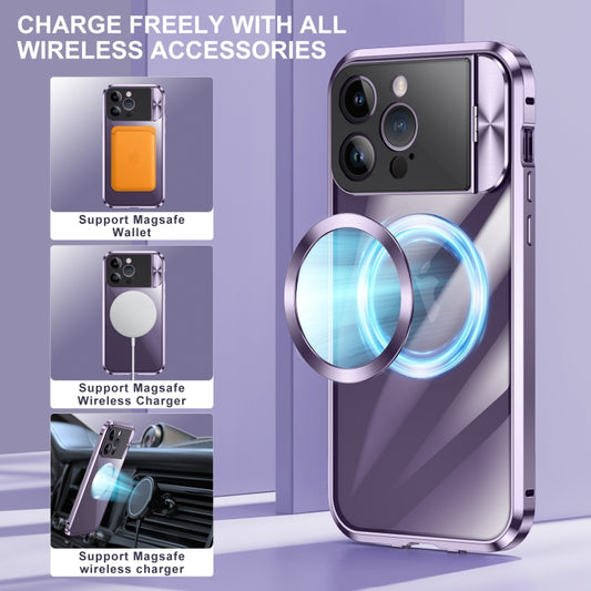 Large Window Holder MagSafe Magnetic Metal Phone Case, For iPhone 14 Plus, For iPhone 15 Pro Max, For iPhone 15 Pro, For iPhone 14, For iPhone 14 Pro, For iPhone 15, For iPhone 14 Pro Max, For iPhone 13 Pro Max, For iPhone 13 Pro