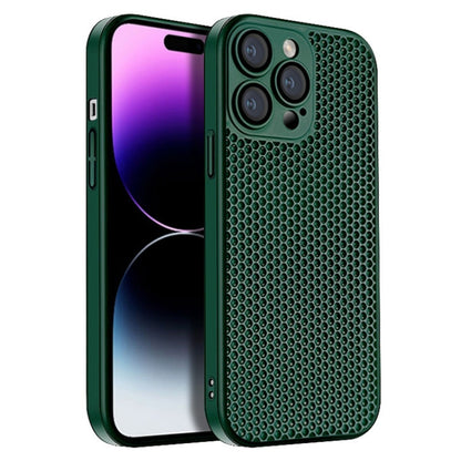 جراب هاتف كمبيوتر شخصي مشع على شكل قرص العسل، مناسب لأجهزة iPhone 14 Plus وiPhone 14 وiPhone 14 Pro وiPhone 14 Pro Max وiPhone 13 Pro Max وiPhone 13 Pro