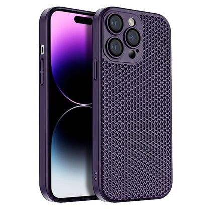 جراب هاتف كمبيوتر شخصي مشع على شكل قرص العسل، مناسب لأجهزة iPhone 14 Plus وiPhone 14 وiPhone 14 Pro وiPhone 14 Pro Max وiPhone 13 Pro Max وiPhone 13 Pro