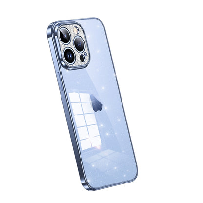 جراب هاتف SULADA مطلي بالكهرباء شفاف لامع من مادة TPU، لهاتف iPhone 12 Pro Max، لهاتف iPhone 11