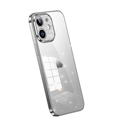 جراب هاتف SULADA مطلي بالكهرباء شفاف لامع من مادة TPU، لهاتف iPhone 12 Pro Max، لهاتف iPhone 11