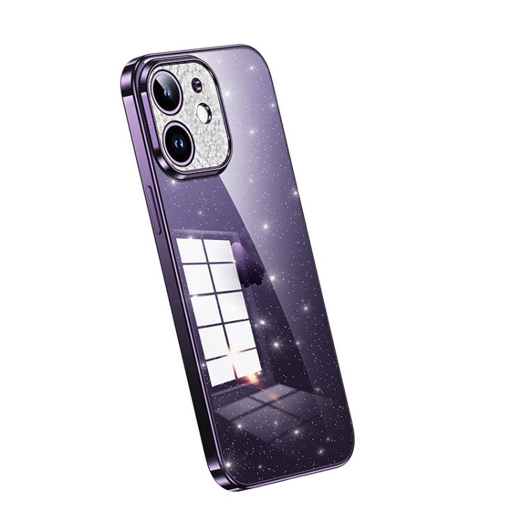 جراب هاتف SULADA مطلي بالكهرباء شفاف لامع من مادة TPU، لهاتف iPhone 12 Pro Max، لهاتف iPhone 11