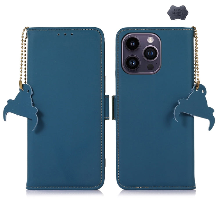 جراب هاتف جلدي أصلي مغناطيسي بتقنية تحديد الهوية بموجات الراديو، مناسب لأجهزة iPhone 16 Pro Max وiPhone 16 Pro وiPhone 15 Pro Max وiPhone 15 Pro وiPhone 15 Plus وiPhone 15