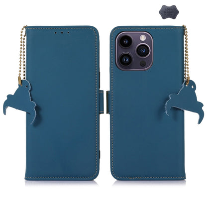 جراب هاتف جلدي أصلي مغناطيسي بتقنية تحديد الهوية بموجات الراديو، مناسب لأجهزة iPhone 16 Pro Max وiPhone 16 Pro وiPhone 15 Pro Max وiPhone 15 Pro وiPhone 15 Plus وiPhone 15