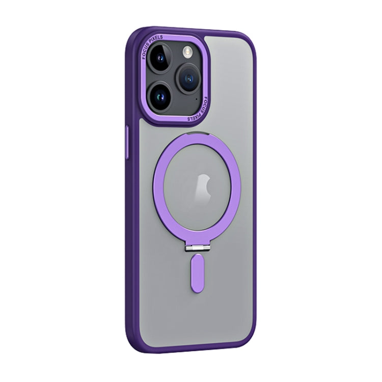 جراب هاتف مضاد للصدمات من Skin Feel MagSafe مع حامل، لهاتف iPhone 15 Pro Max، وiPhone 15 Pro، وiPhone 15 Plus، وiPhone 15