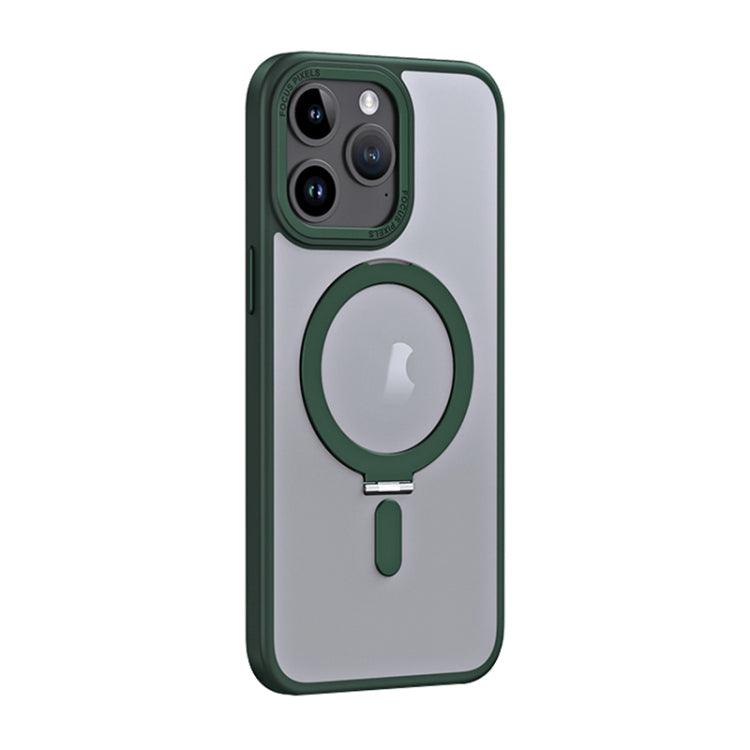 جراب هاتف مضاد للصدمات من Skin Feel MagSafe مع حامل، لهاتف iPhone 15 Pro Max، وiPhone 15 Pro، وiPhone 15 Plus، وiPhone 15