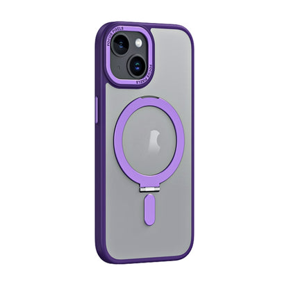 جراب هاتف مضاد للصدمات من Skin Feel MagSafe مع حامل، لهاتف iPhone 15 Pro Max، وiPhone 15 Pro، وiPhone 15 Plus، وiPhone 15