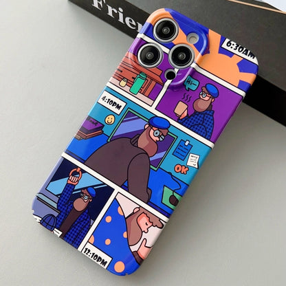 جراب هاتف PC بفتحة دقيقة بنمط مرسوم، مناسب لهاتف iPhone 11 Pro