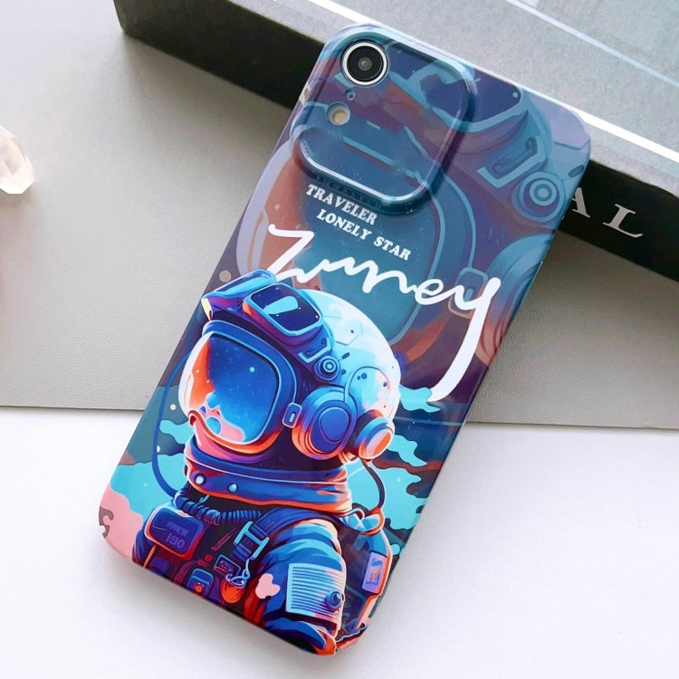 Painted Pattern Precise Hole PC Phone Case, For iPhone XR