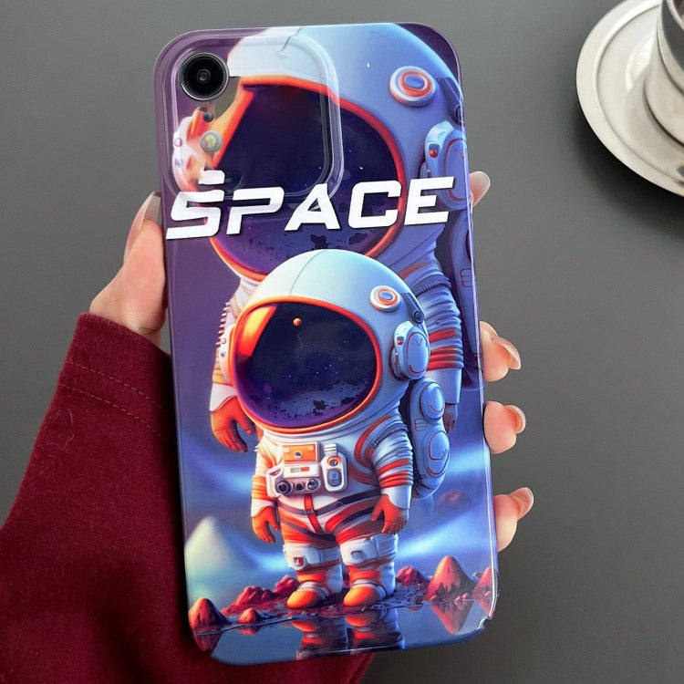 Painted Pattern Precise Hole PC Phone Case, For iPhone XR