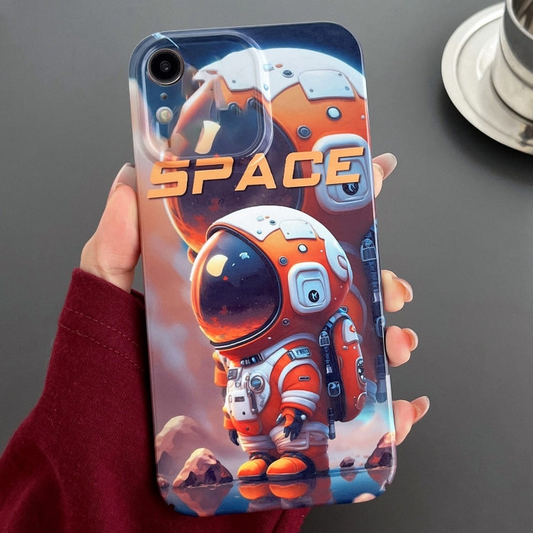 Painted Pattern Precise Hole PC Phone Case, For iPhone XR
