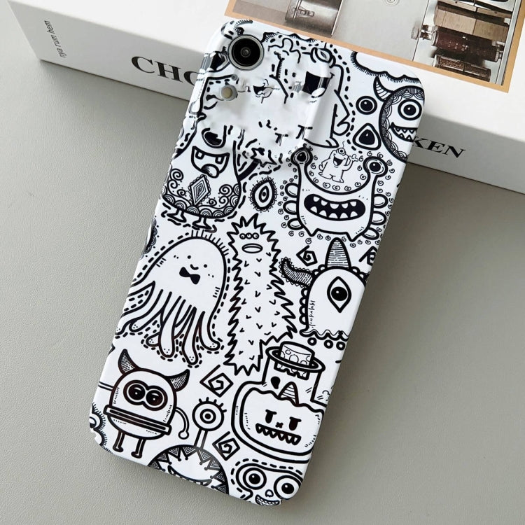 Painted Pattern Precise Hole PC Phone Case, For iPhone XR